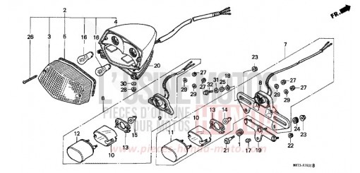 TAILLIGHT (VT600C/CD) VT600CJ de 1988